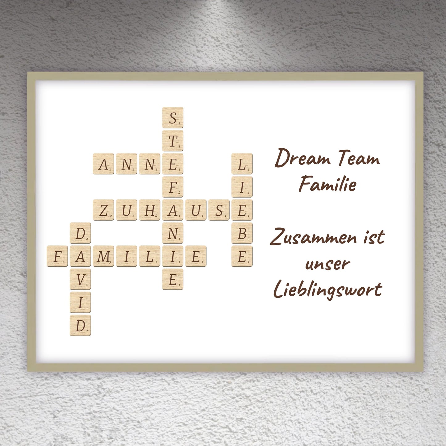 Family Scrabble - individual posters with gallery frames or as canvases