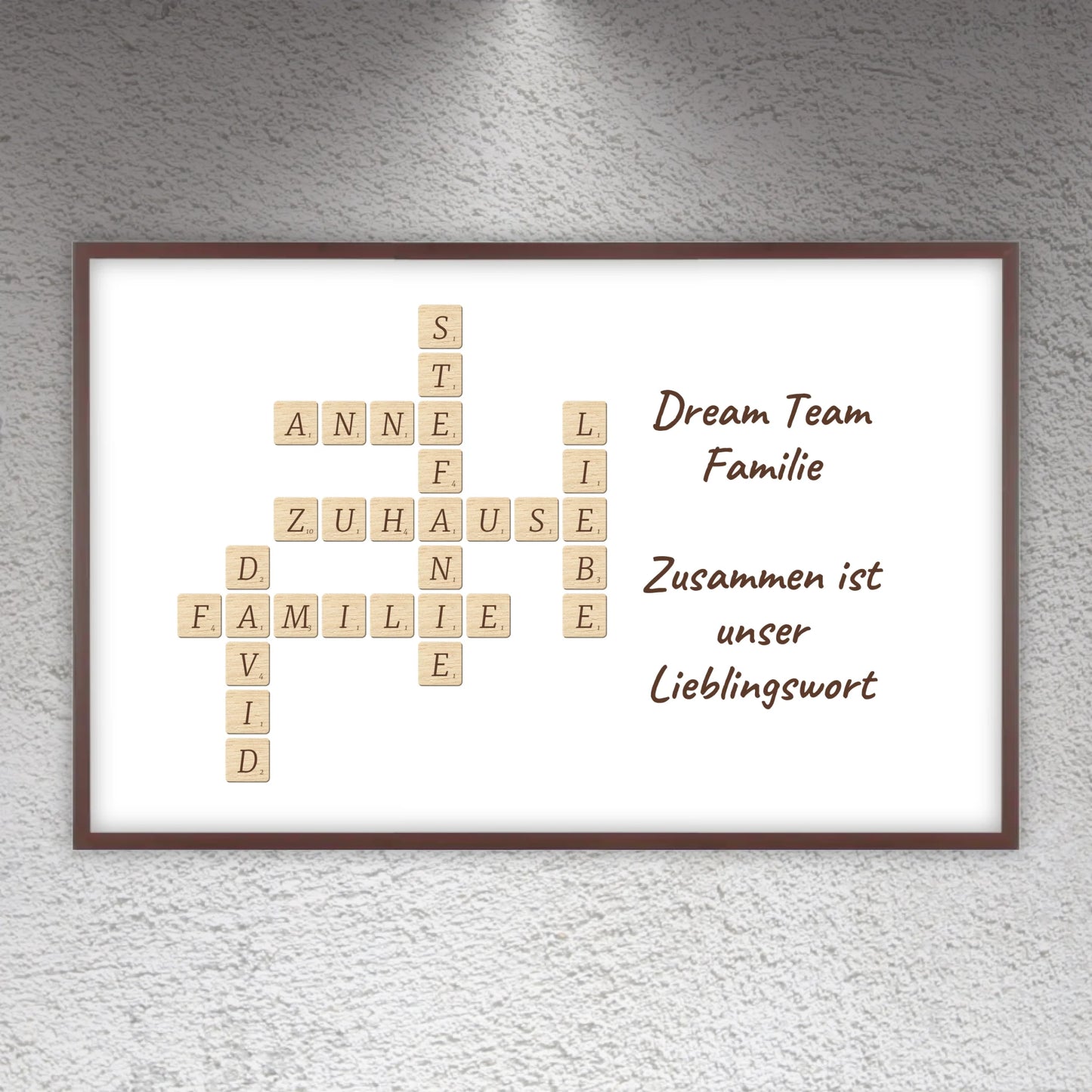 Family Scrabble - individual posters with gallery frames or as canvases