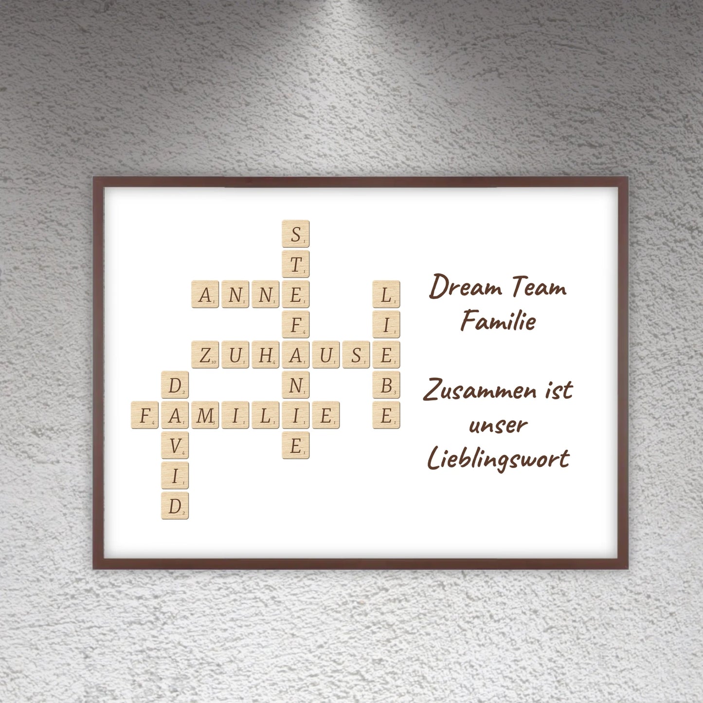 Family Scrabble - individual posters with gallery frames or as canvases