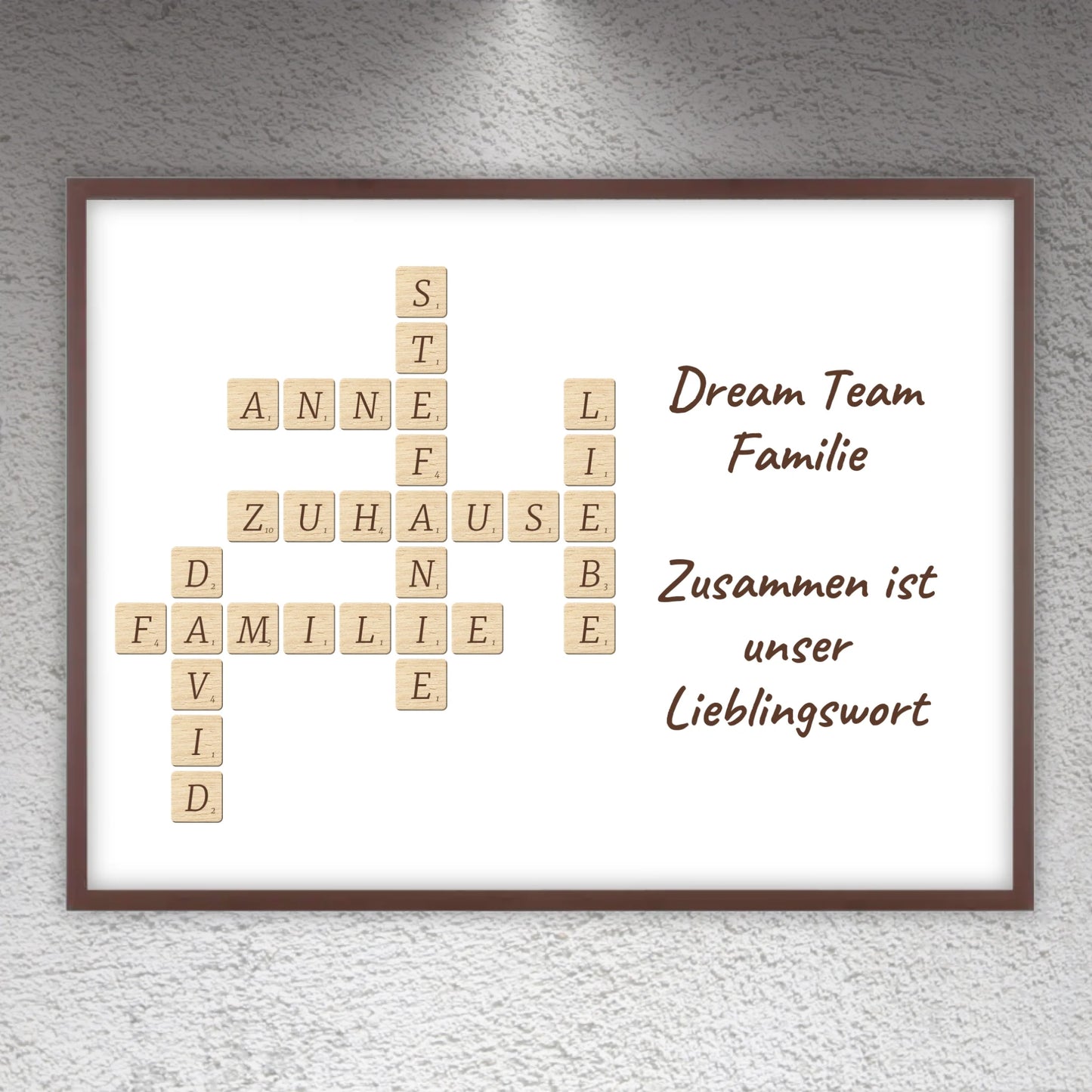 Family Scrabble - individual posters with gallery frames or as canvases