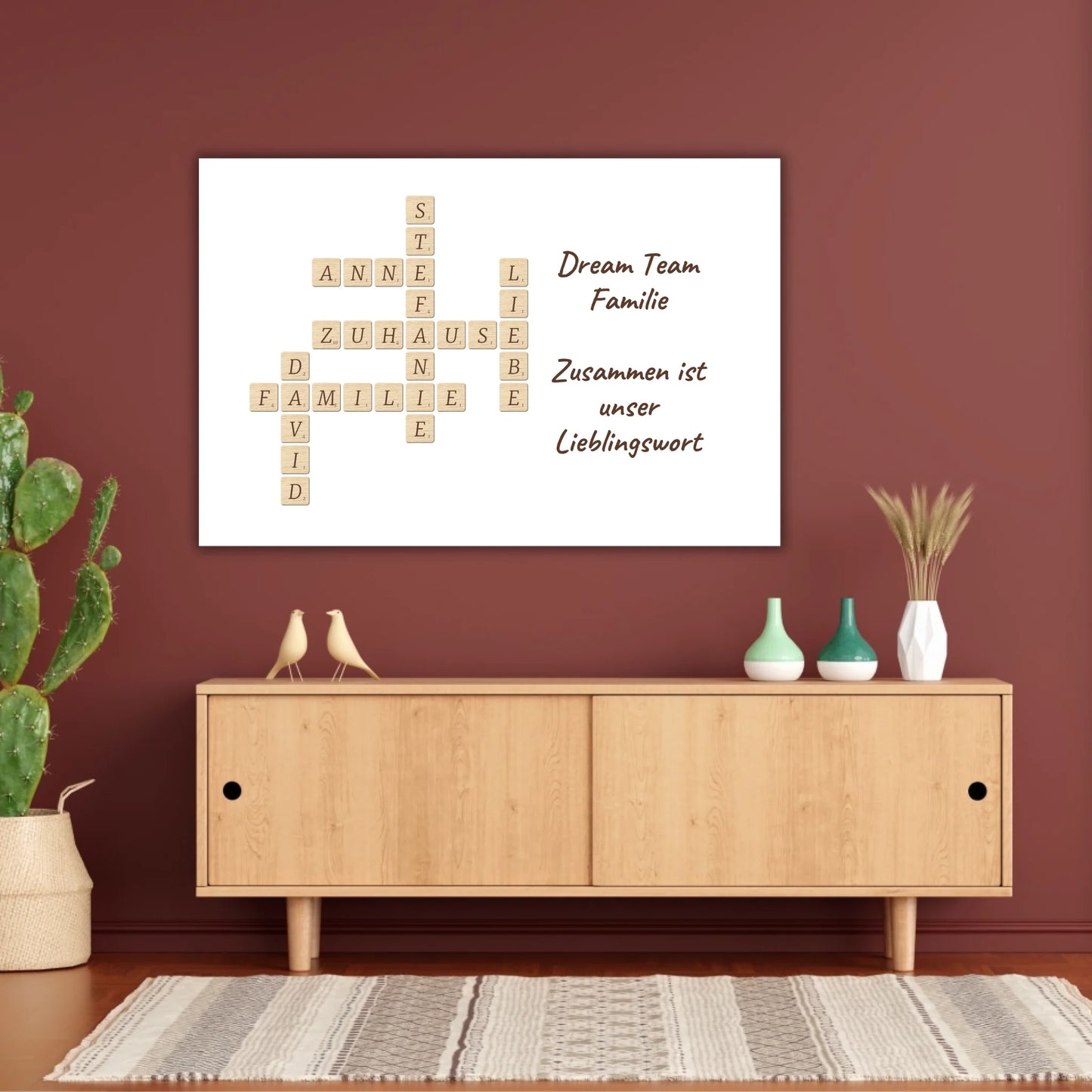 Family Scrabble - individual posters with gallery frames or as canvases