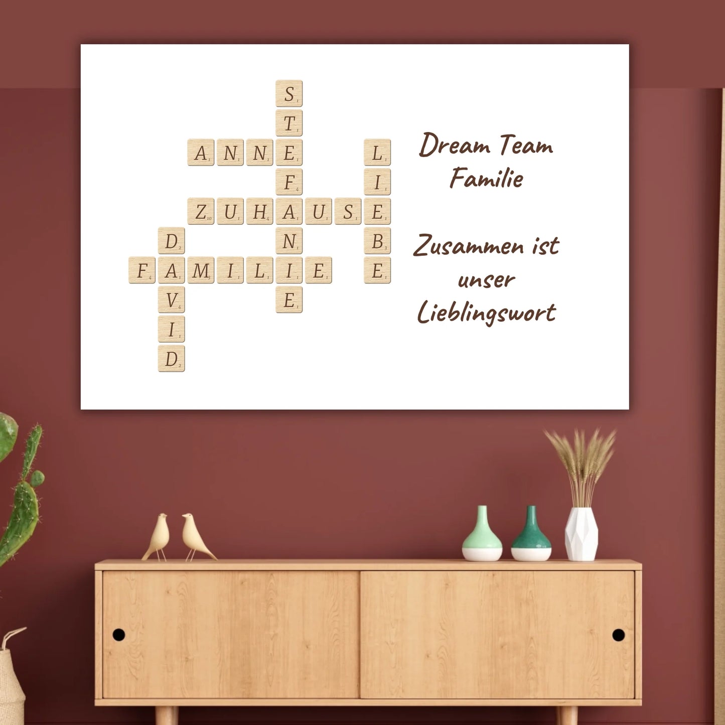 Family Scrabble - individual posters with gallery frames or as canvases