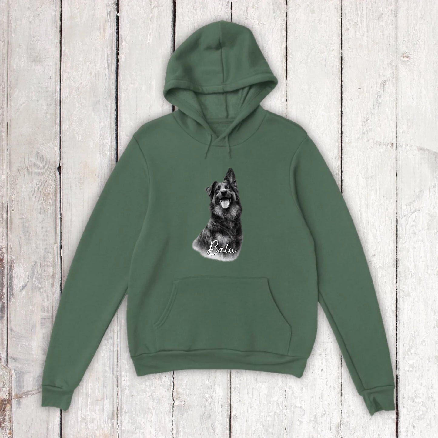 Personalisierter Hoodie RETRO Hundefoto mit Name | Personalize Palace
