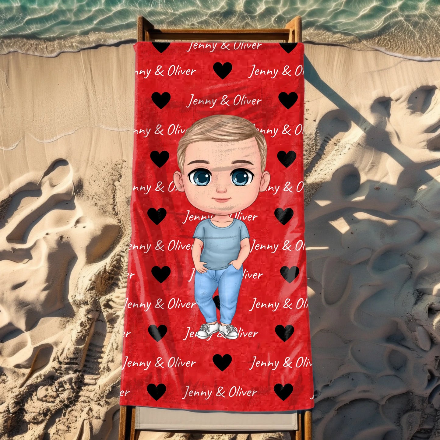 Personalisiertes Handtuch: Superman aus deinem Foto mit Name | Personalize Palace