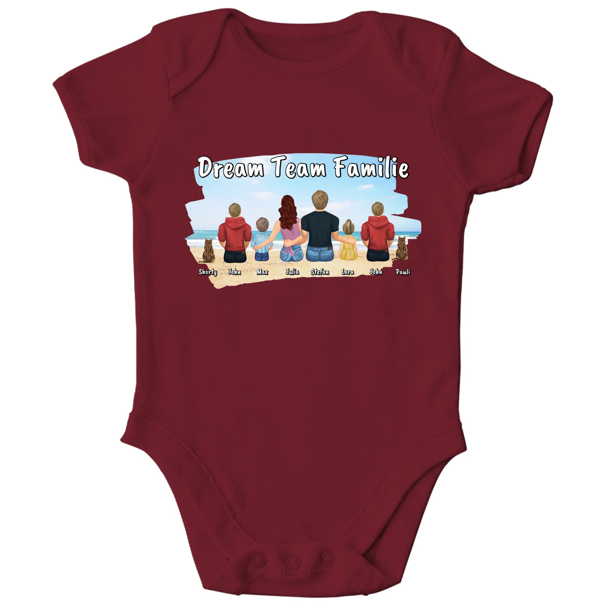 front_Burgundy_Kinder Bio Body Strampler_Platzhalter_TIB_mockup