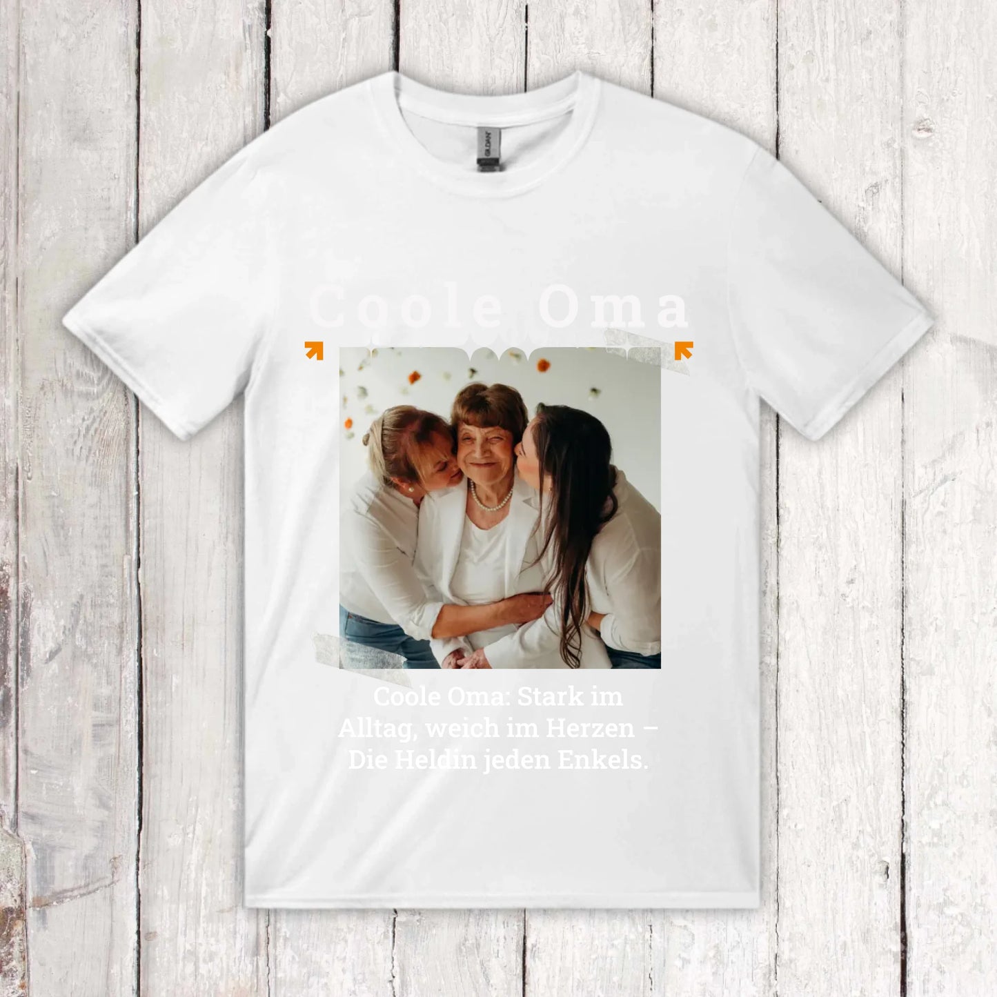 Personalisiertes T-Shirt Coole Oma mit Foto, Name und Text | Personalize Palace