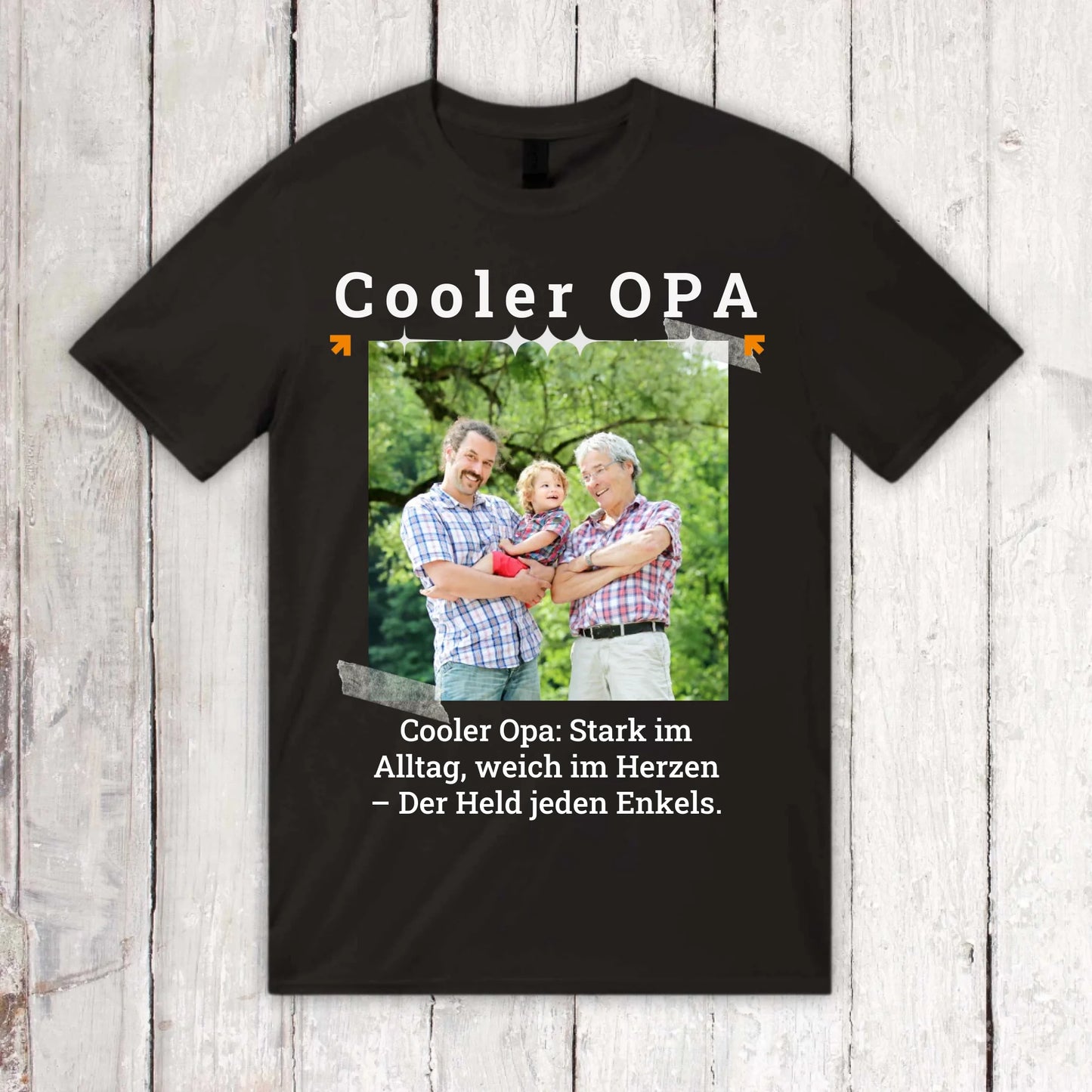 Personalisiertes T-Shirt Cooler OPA mit Foto, Name und Text | Personalize Palace