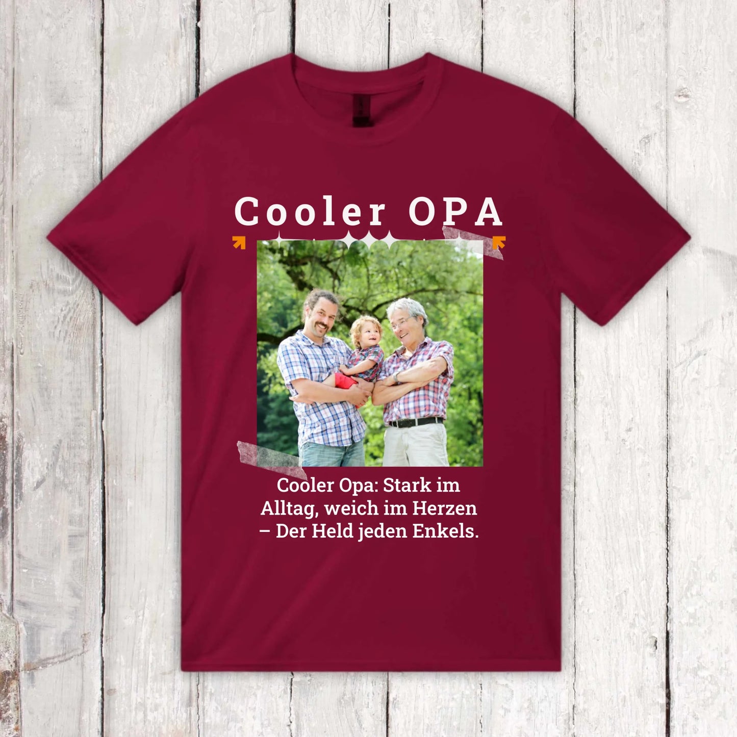 Personalisiertes T-Shirt Cooler OPA mit Foto, Name und Text | Personalize Palace