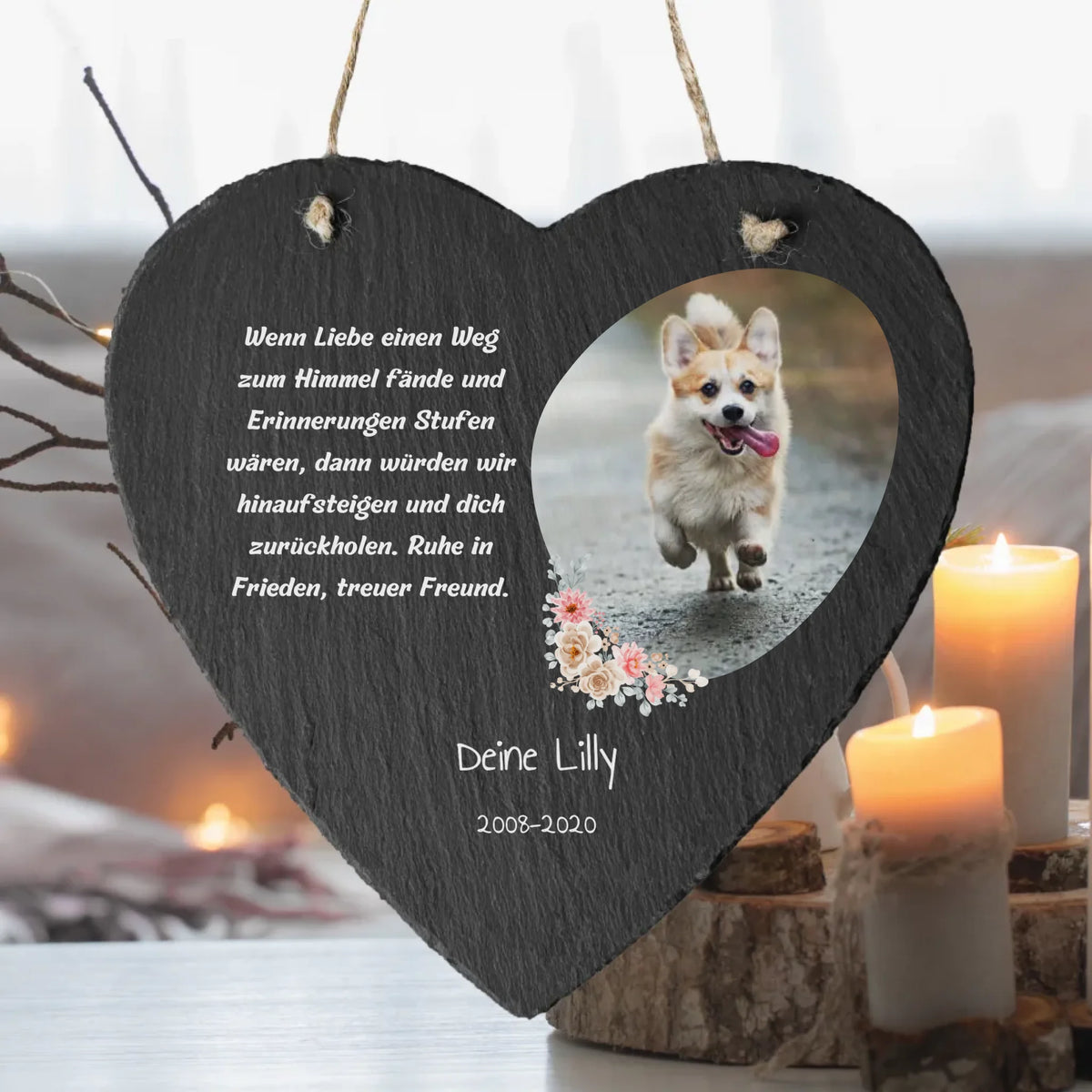 "It's a boy" or "It's a girl" mit Text und Bild - individuelles Schieferherz | Personalize Palace