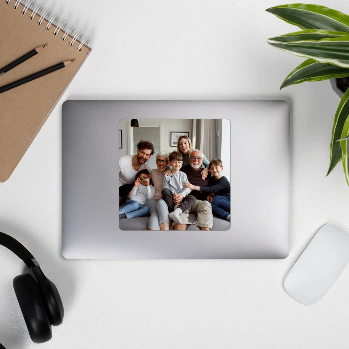 Familie als Cartoon und Zeichentrick Aufkleber-individueller Sticker oder Autoaufkleber | Personalize Palace