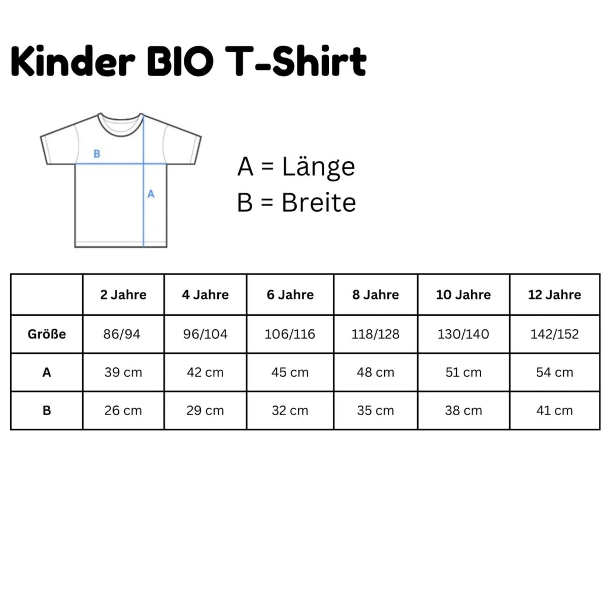 größentabelle kinder bio printegy t shirts