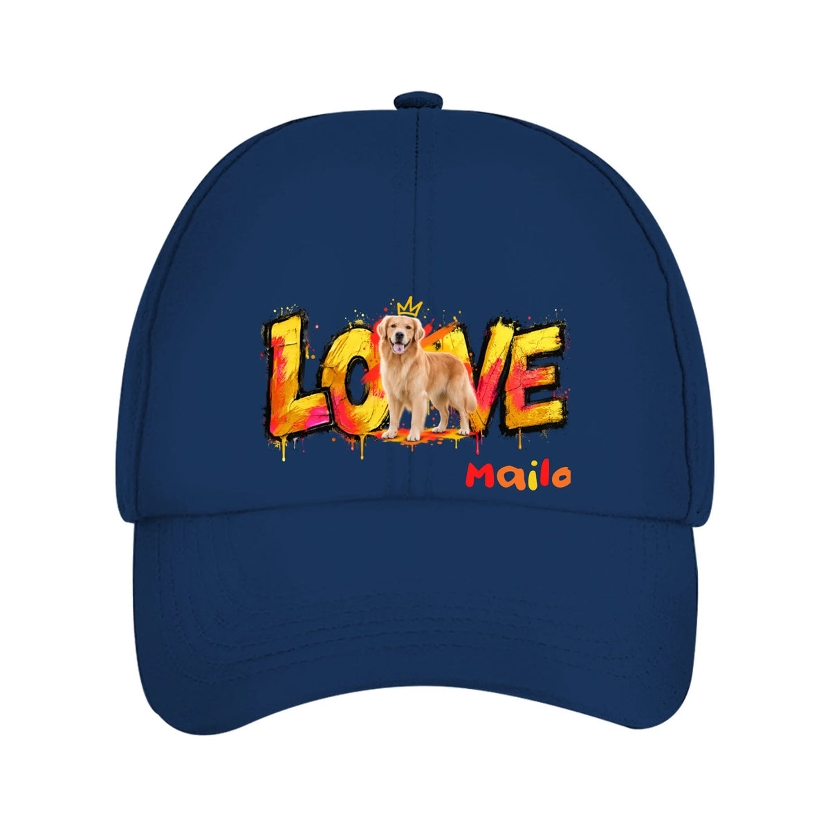 Personalisiertes Cap mit Hund oder Katze – LOVE Street Art Graffiti | Personalize Palace