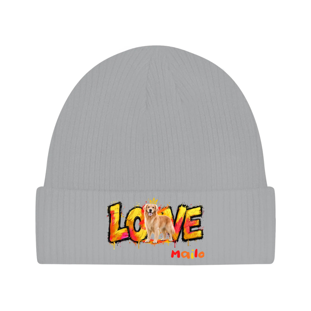 Personalisiertes Cap mit Hund oder Katze – LOVE Street Art Graffiti | Personalize Palace